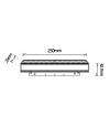 MAGNETO * MODULO LINEAL COB DIFUSOR 12W NEGRO 2700K TRIAC